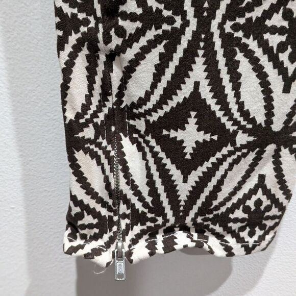 eci New York Brown & Cream Boho Print Zip Ankle Skinny Pants, 8 - Picture 6 of 11